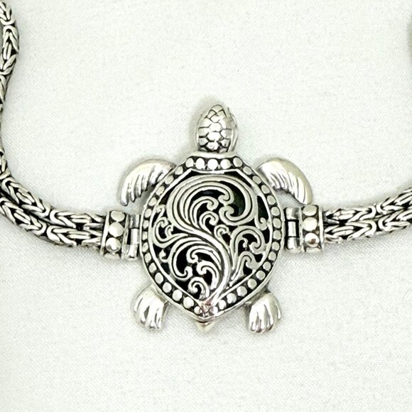 Bali Legacy Sterling Silver Turtle Double Chain Bracelet - NWT - Picture 5 of 9